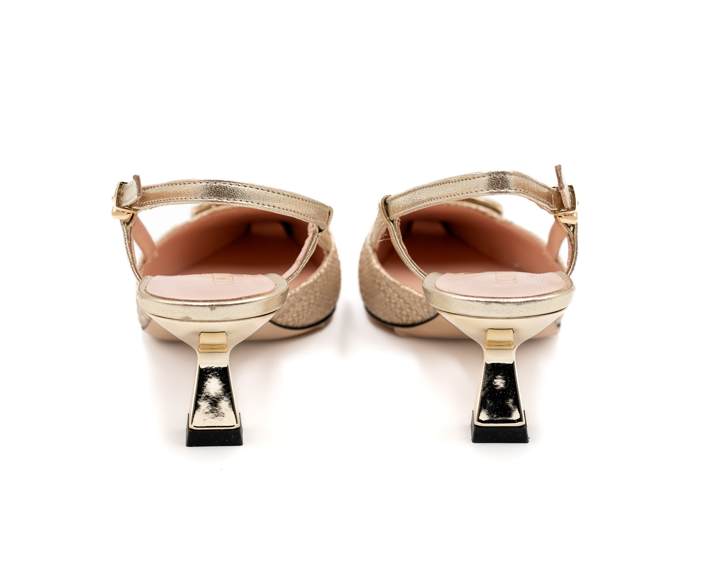 Slick-Back Sandy Mid-Heel