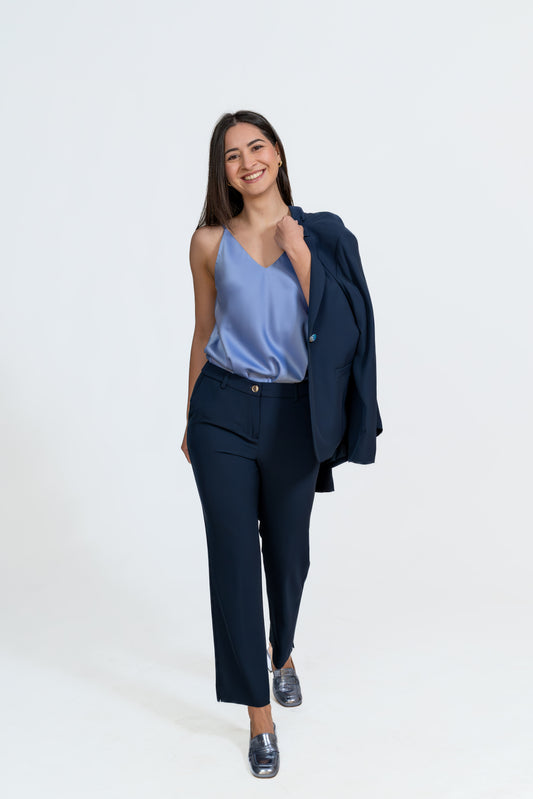 Navy Classic Elastic Pant