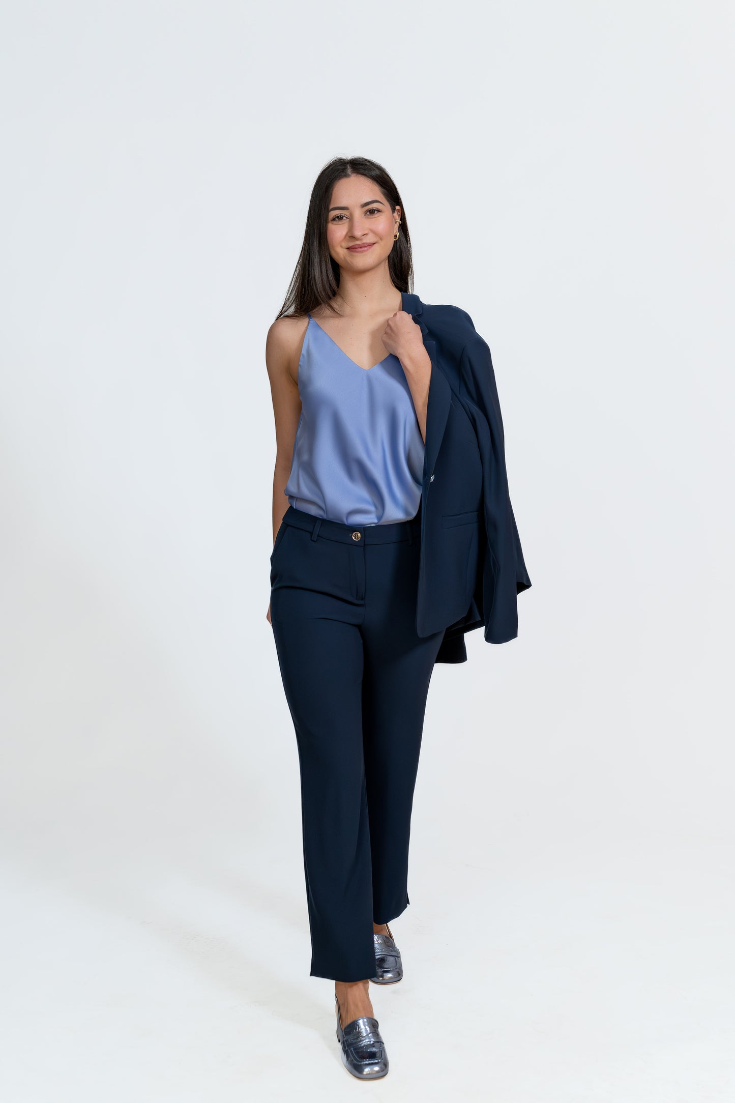 Navy Classic Elastic Pant