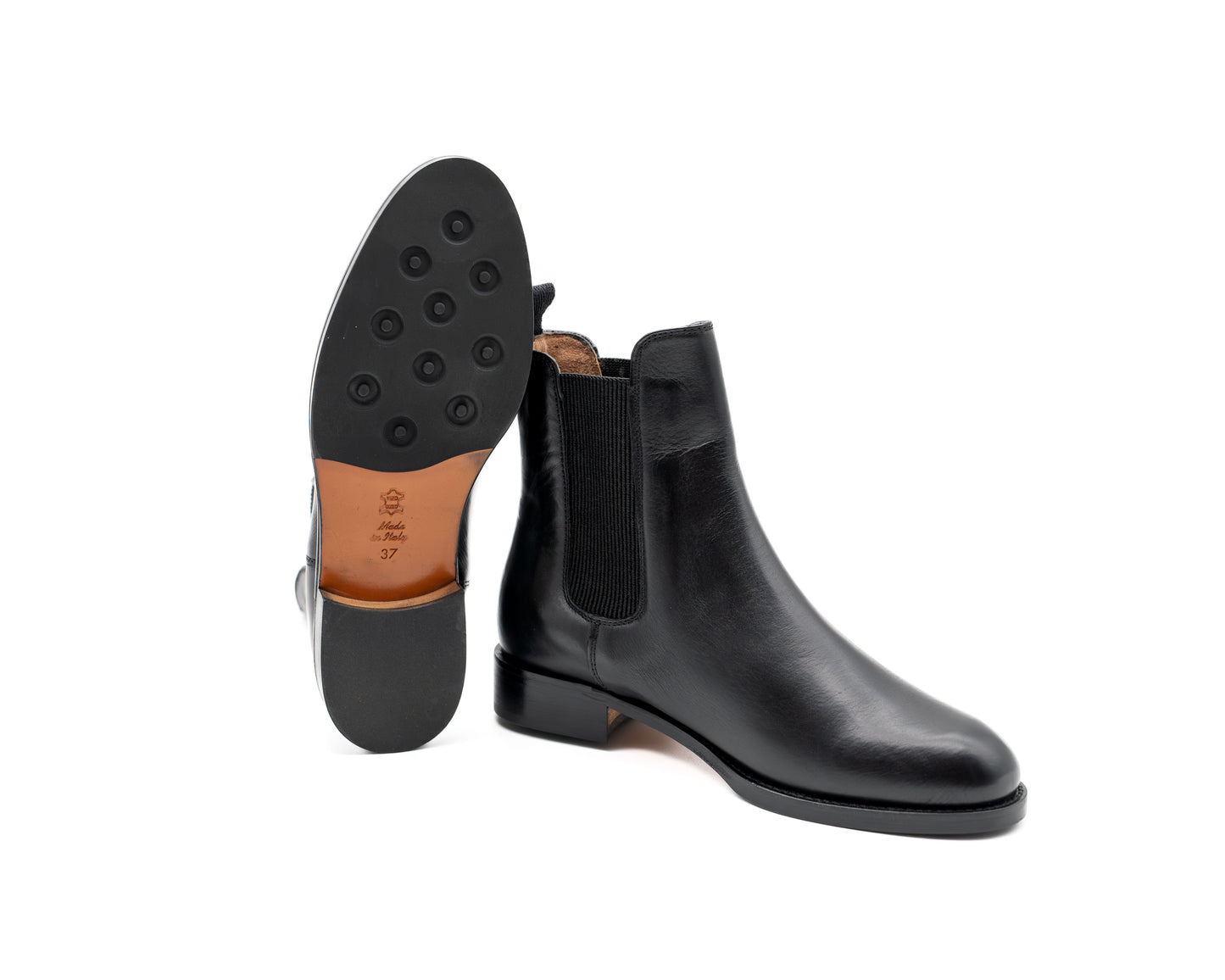 Leather Low Boot Elastics